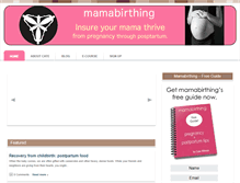 Tablet Screenshot of mamabirthing.com